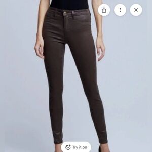 Size 26 L'AGENCE Women's Marguerite High-Rise Skinny Jeans cocoa brown